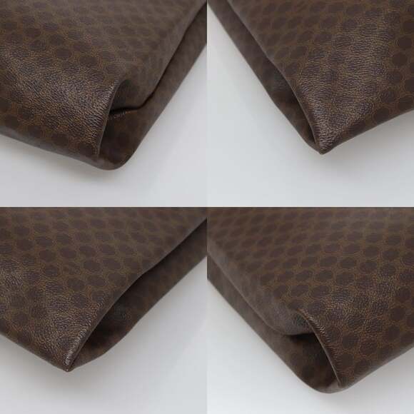 CELINE Macadam Canvas Tote Bag Pvc Leather Brown - Picture 10 of 11